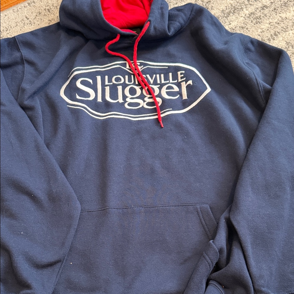 Colosseum Louisville Slugger Navy with white Embroidered Logo Hoodie XXL NWOT - Picture 1 of 5